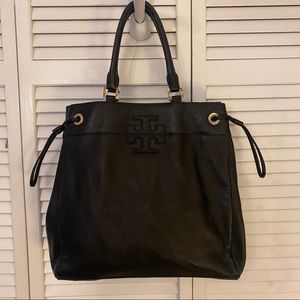 Tory Burch Leather Black Satchel Purse